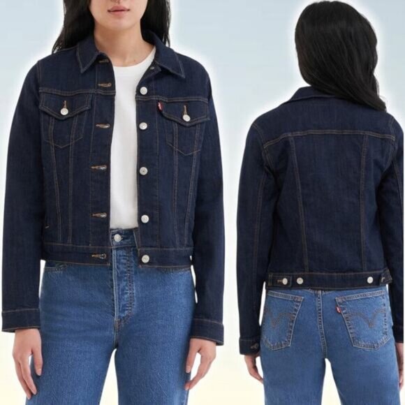 LEVI'S Original Trucker Denim Jacket Women's Size XS Even Rinse - Picture 1 of 7